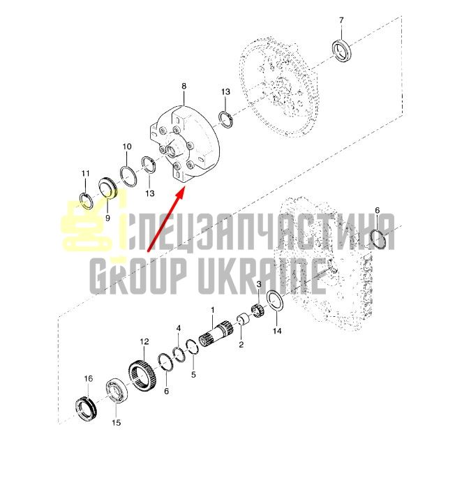 4202497 Гидротрансформатор Dana Spicer T12000