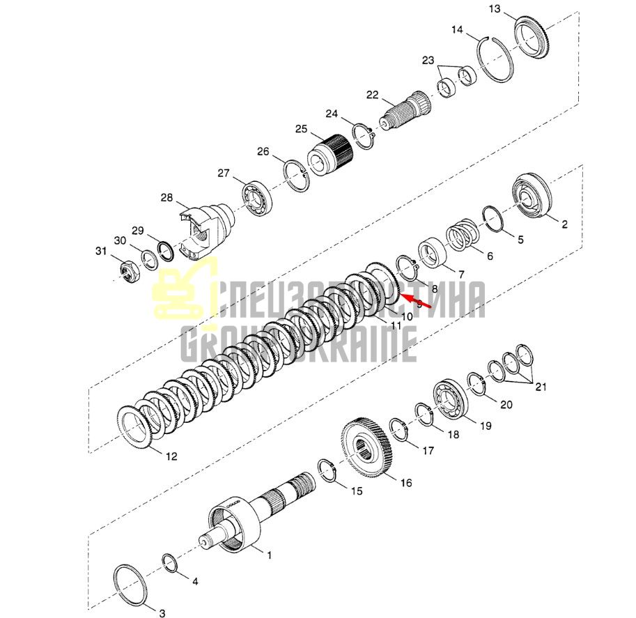 4204265 Диск фрикционный Dana Spicer T16000