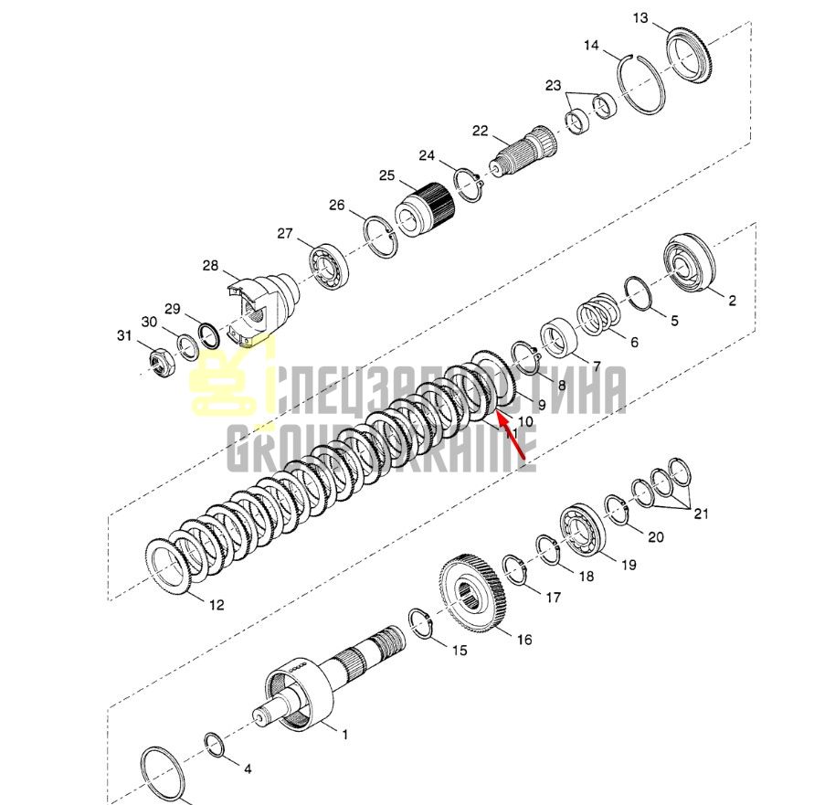 4204267 Диск фрикционный стальной Dana Spicer T16000