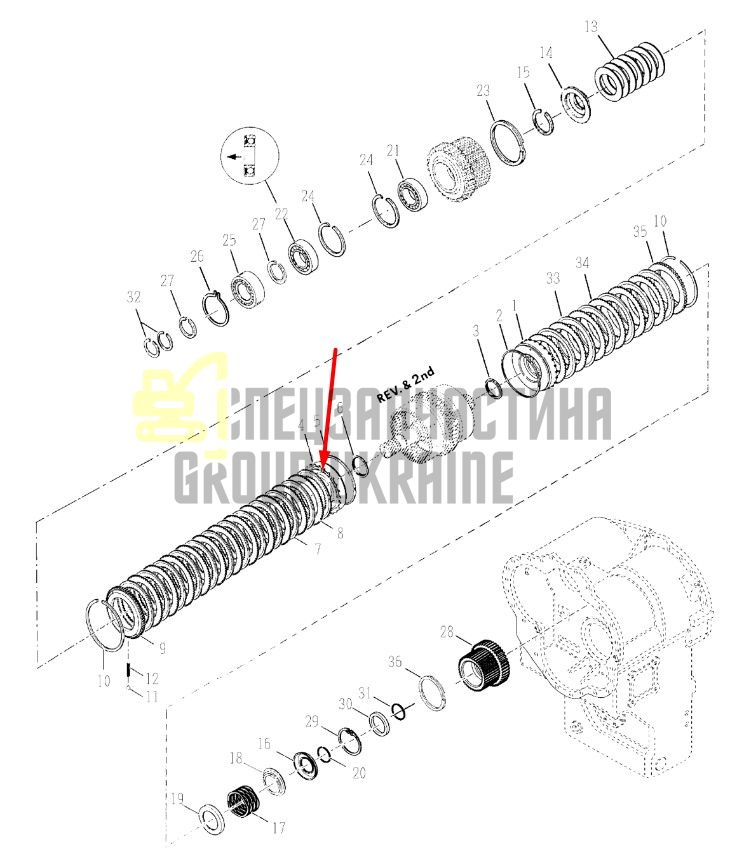 4204504 Поршень Муфты КПП Dana Spicer 34000, 36000
