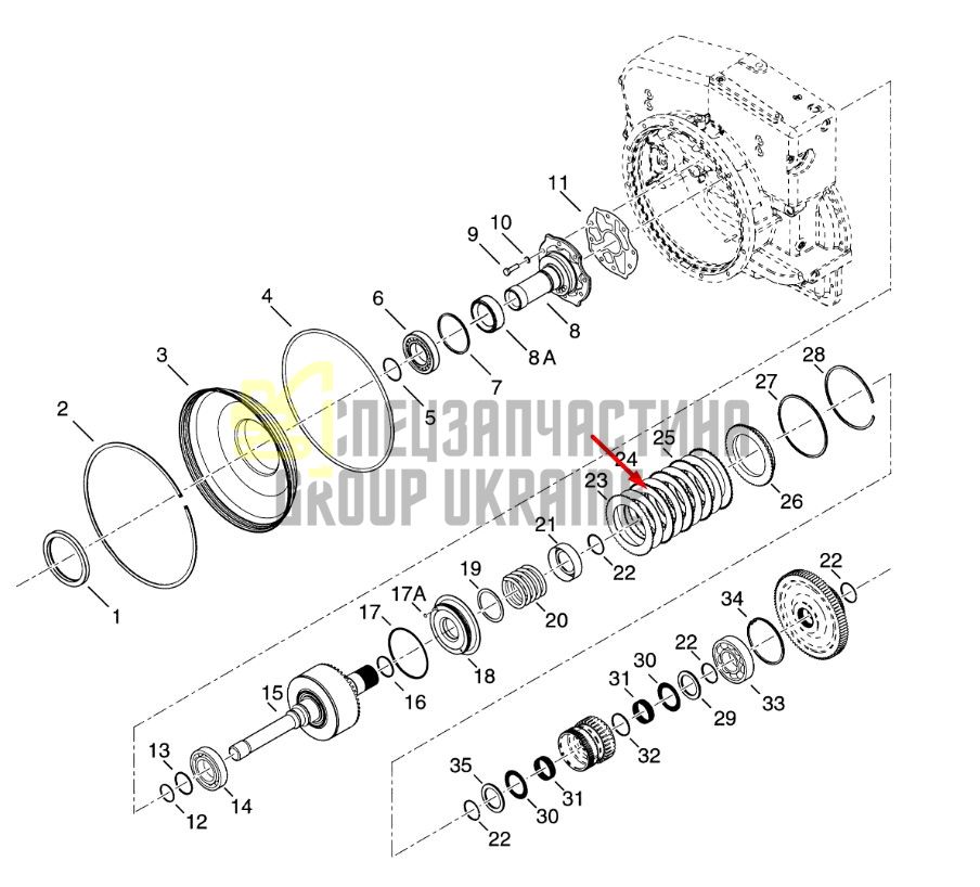 4206373 Диск фрикционный бумажный Dana Spicer TE13, TE17