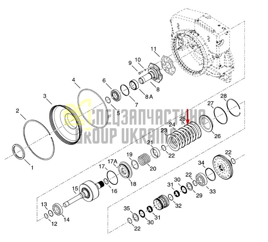 4206374 Диск фрикционный стальной Dana Spicer TE13, TE17