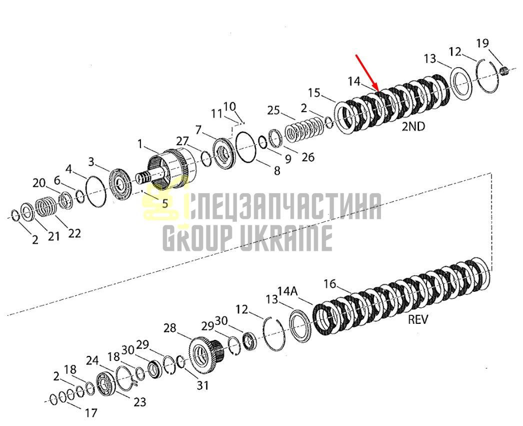 4207141 Диск фрикционный бумажный Dana Spicer TE13, TE17