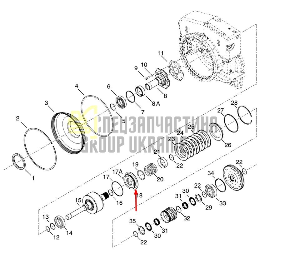 4207142 Поршень муфты в сборе КПП Dana Spicer TE13, TE17