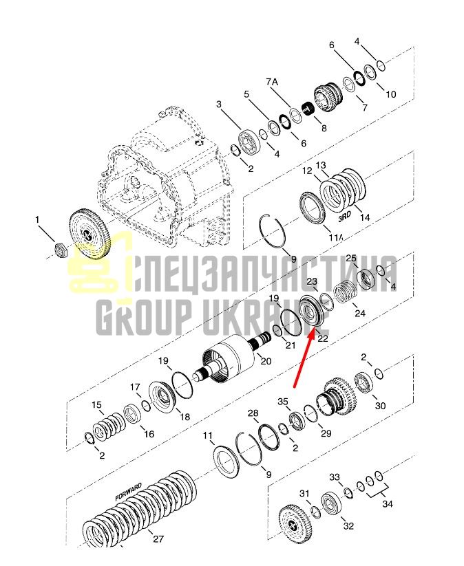 4207143 Поршень муфты в сборе КПП Dana Spicer TE13, TE17
