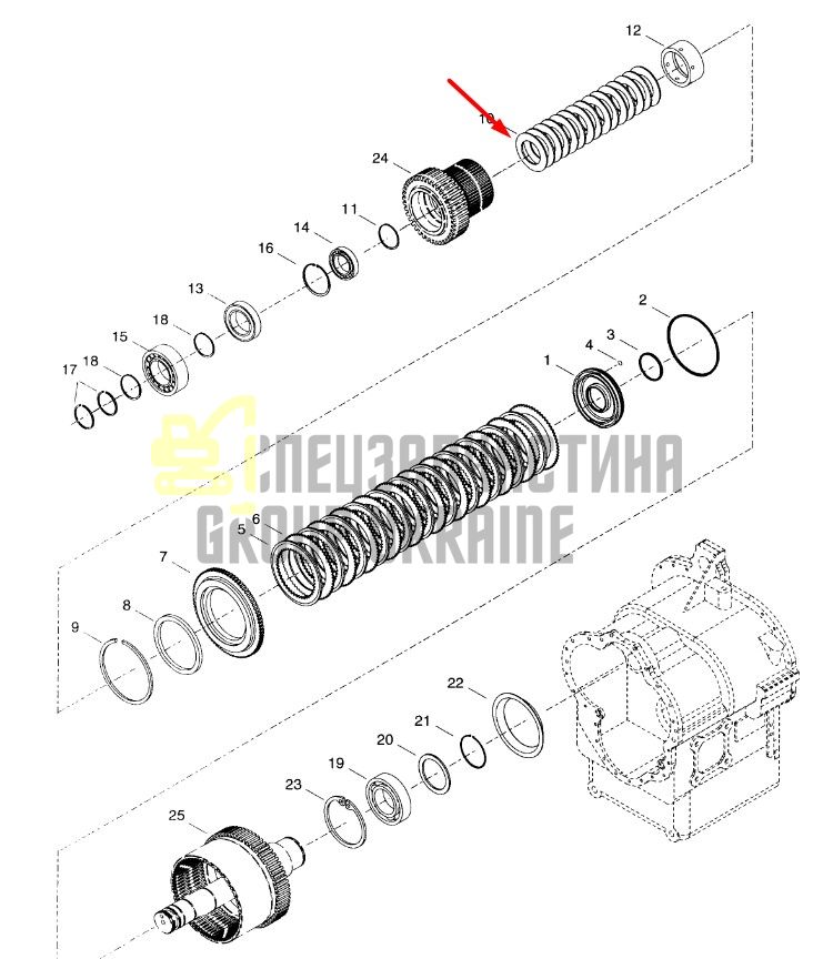 4207415 Поршень муфты в сборе КПП Dana Spicer TE27, TE32