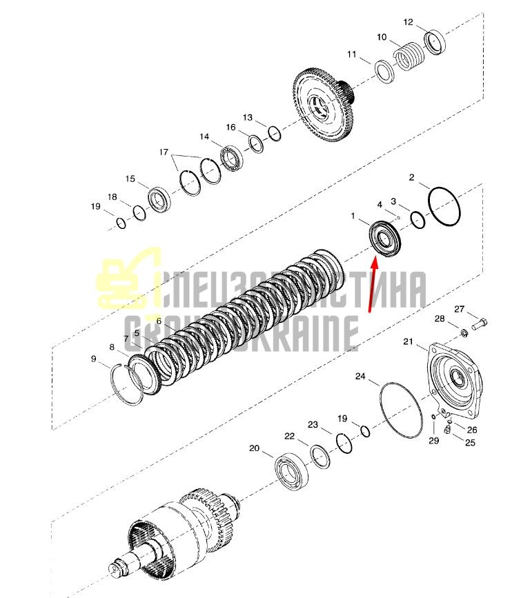 4207430 Поршень муфты в сборе КПП Dana Spicer TE27, TE32
