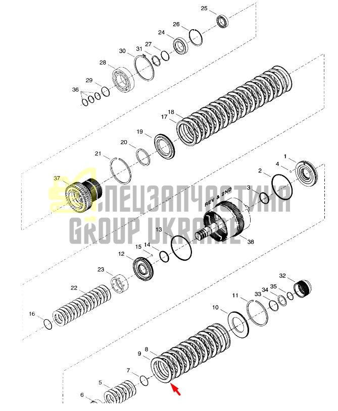 4207455 Диск фрикционный стальной Dana Spicer TE27, TE32