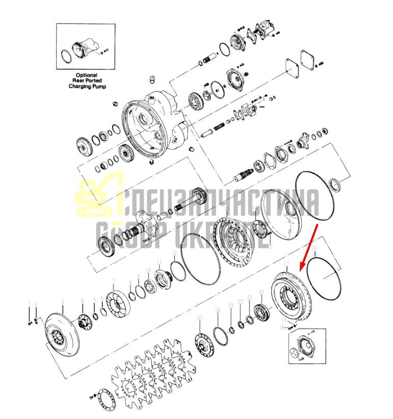 4210819 (249182) Крышка ротора Dana Spicer C5000, CL5000, 34000, 36000, 40000, TE27, TE32