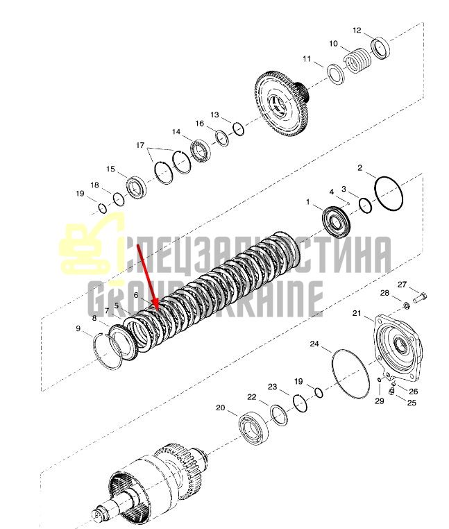 4215607 Диск фрикционный Dana Spicer TE27, TE32