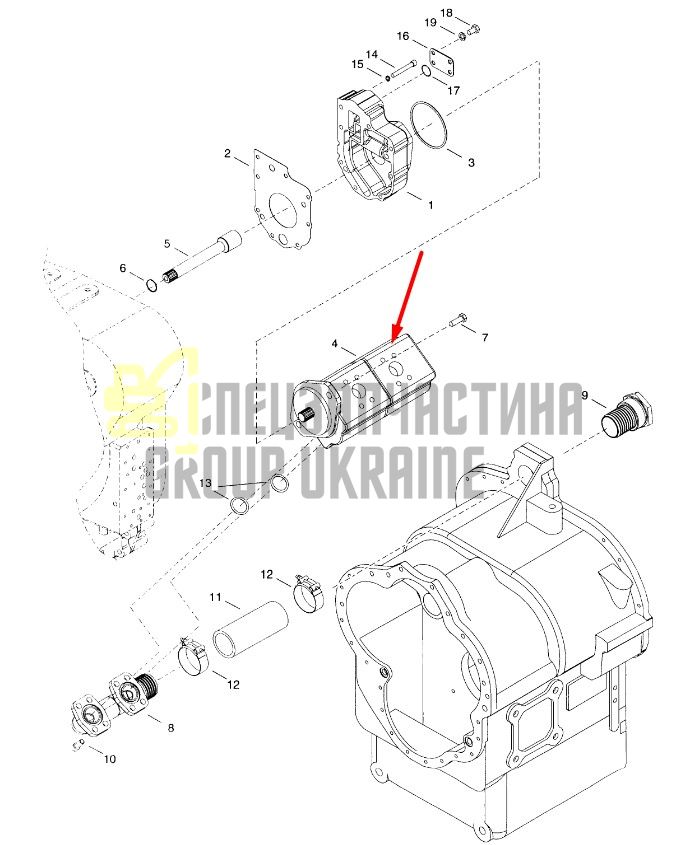 4210589 (4218779) Масляный насос КПП Dana Spicer TE27/TE32