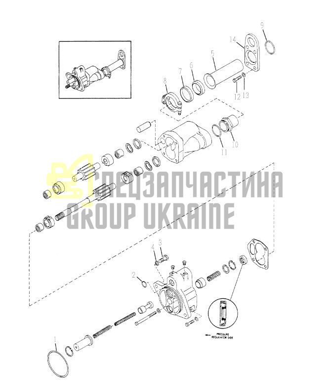 4698565 Масляный насос + клапан КПП Dana Spicer