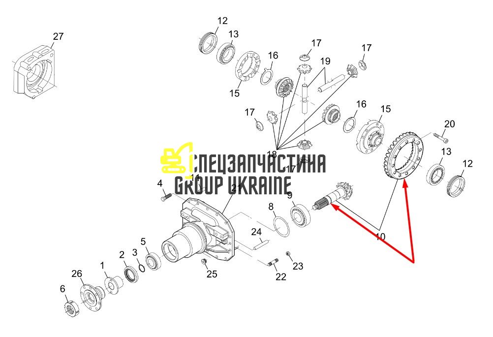 3428947M91 Главная (коническая) пара Massey Ferguson