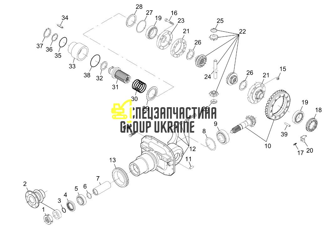 3766285m91 (000.3766285M92, 3766285M92) Главная (коническая) пара Z=8/33 Massey Ferguson