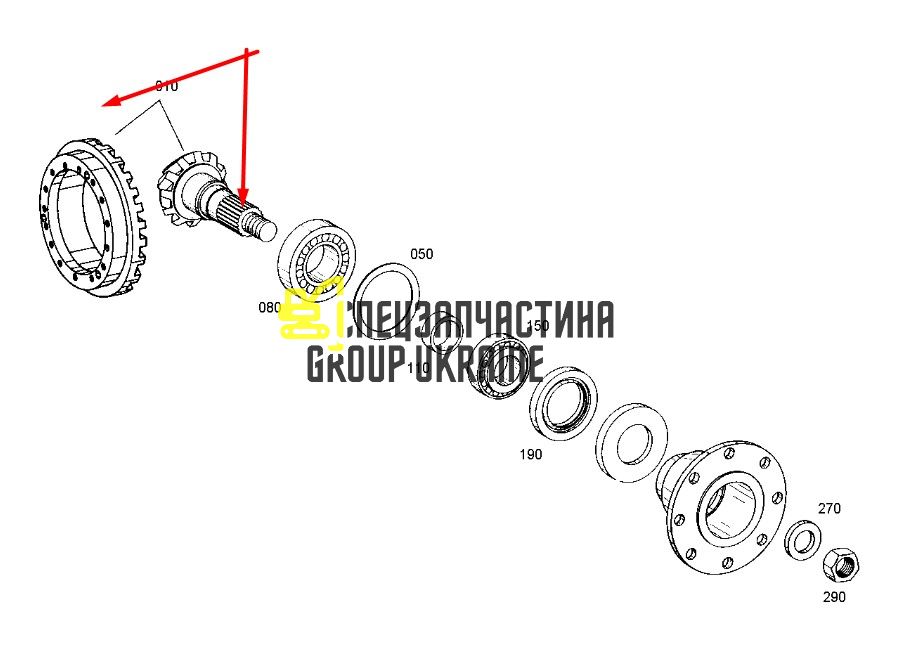 04415005 (4475206034) Главная (коническая) пара Z=14/37 Same Deutz Fahr