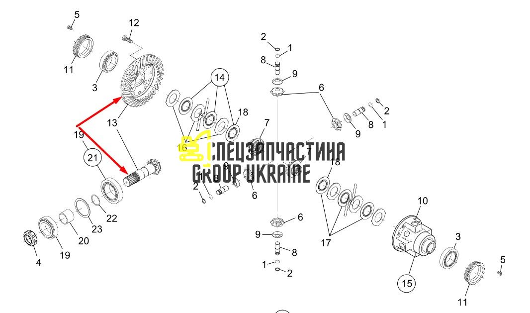 05585972 Главная (коническая) пара Bomag