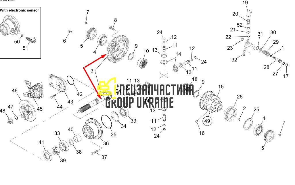 AZ101421 Главная (коническая) пара John Deere
