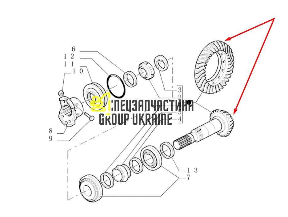 065493 Главная (коническая) пара Z=15/32 Carraro