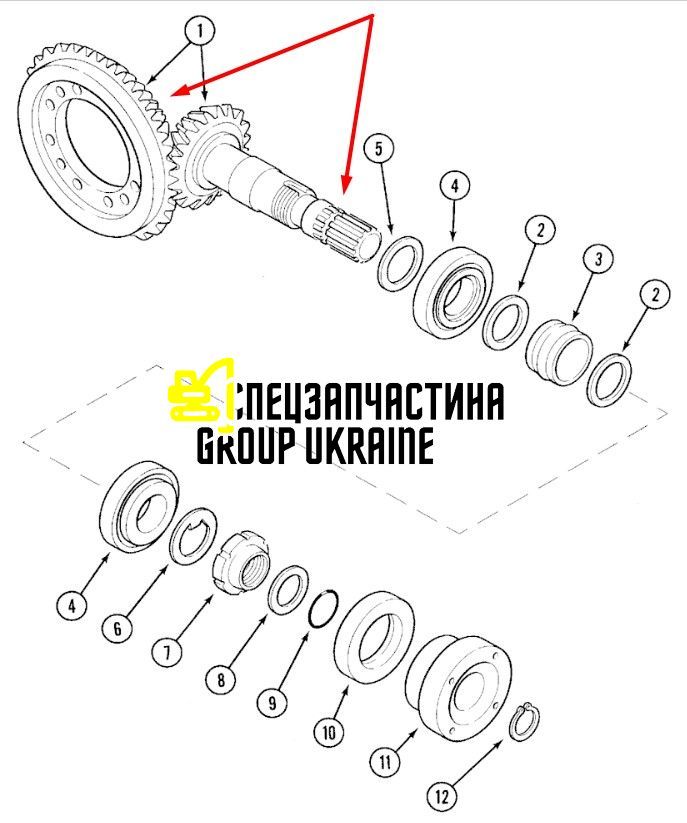 1537626C1 Главная (коническая) пара Z=9/32 McCormick