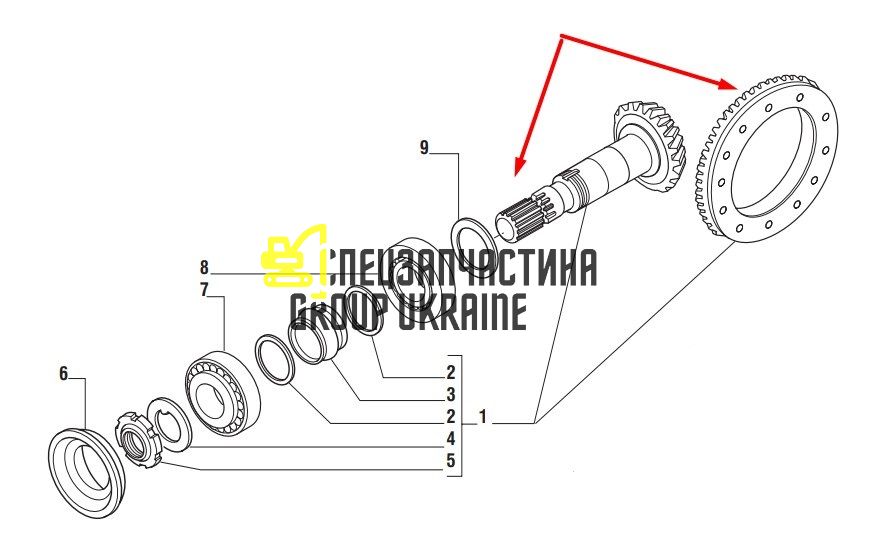 3903697M91 (066918) Главная (коническая) пара Z=11/33 Valtra