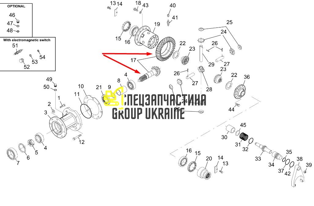 9504526 Главная пара (планетарка+хвостовик) DAF