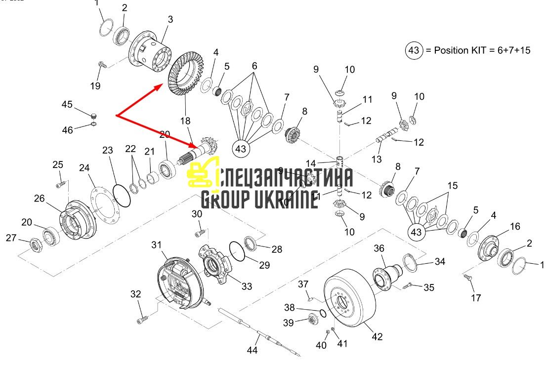 1000143383 Главная (коническая) пара Kramer