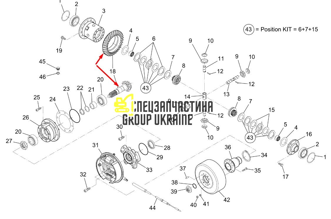 10282956 Главная (коническая) пара Liebherr