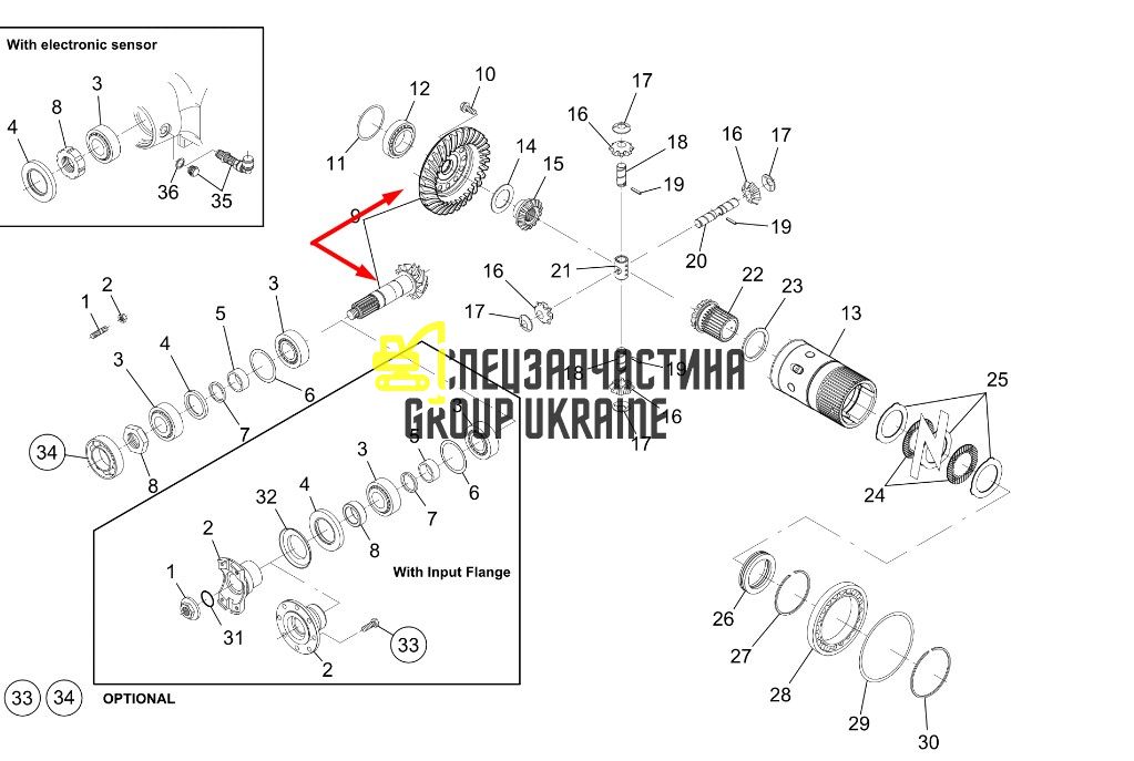 10303263 Главная (коническая) пара Liebherr