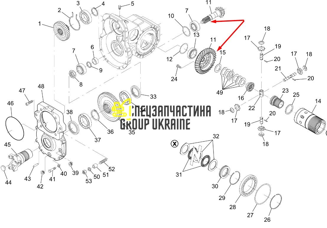 10343629 Главная (коническая) пара Liebherr