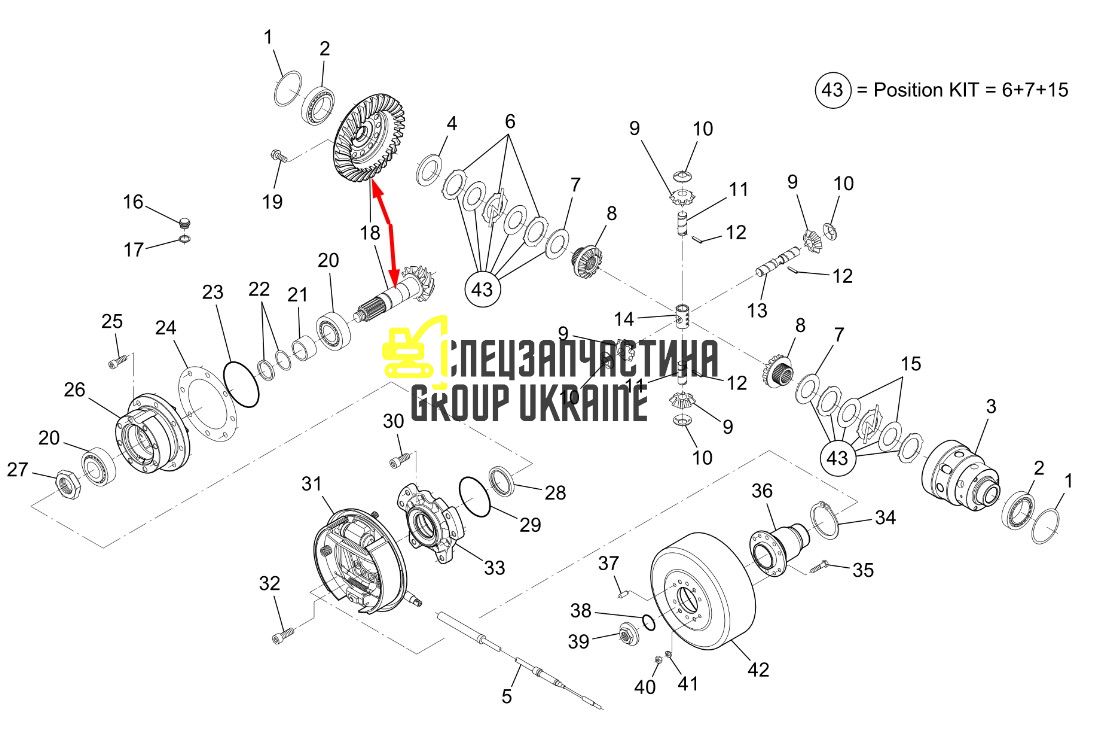 10411502 Головна (конічна) пара Liebherr
