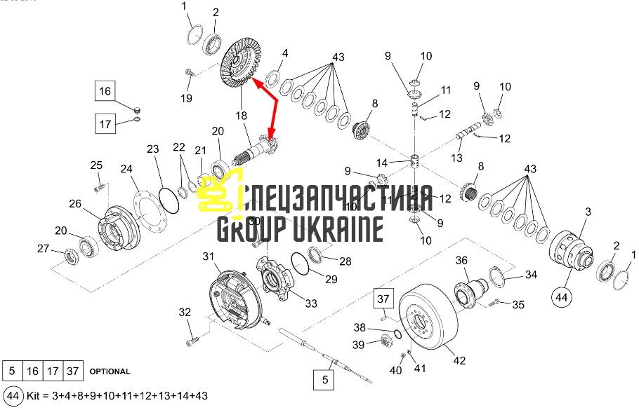 ZTAM-01028 (111.04.500.01) Главная (коническая) пара Hyundai