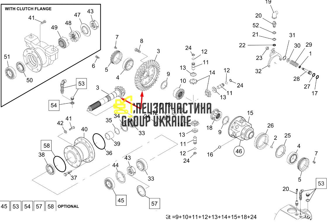 602806 Главная (коническая) пара Manitou