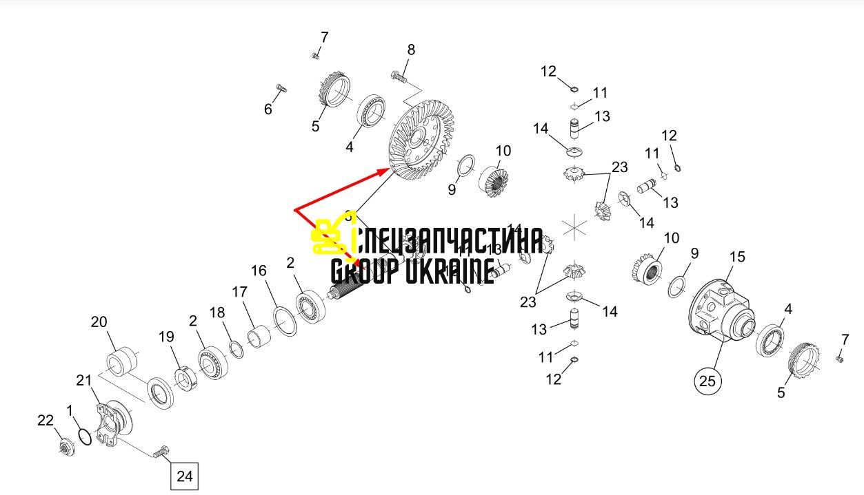 112.04.500.51 Главная (коническая) пара Dana Spicer