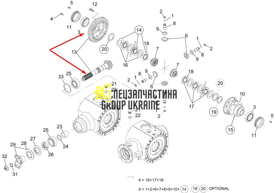 796655 Главная (коническая) пара Manitou