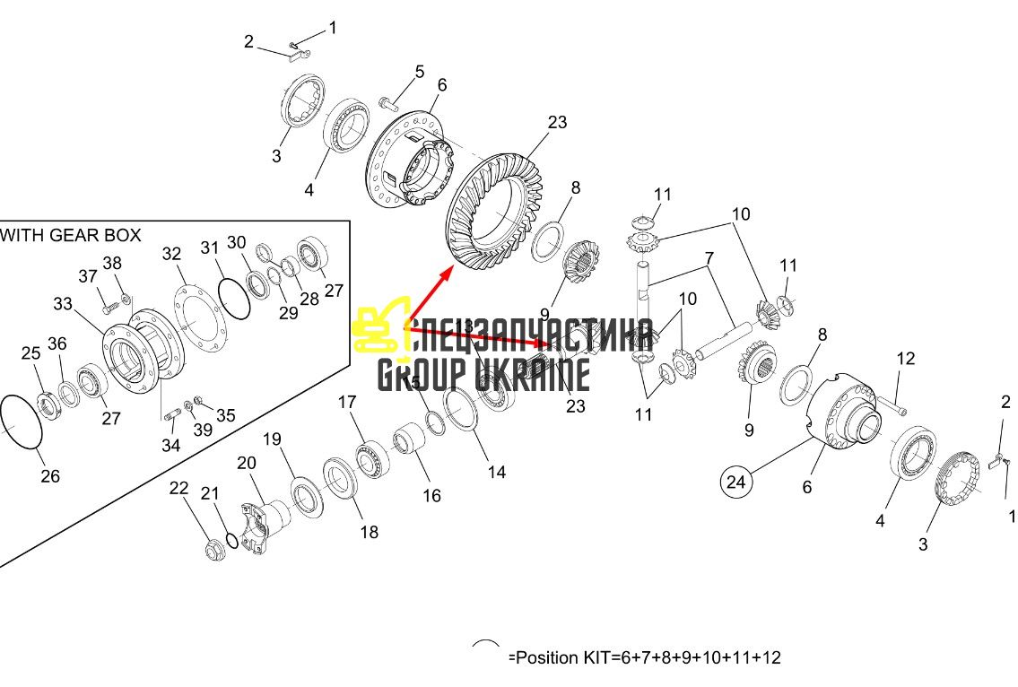 10411090 (113.04.502.01) Главная (коническая) пара Liebherr