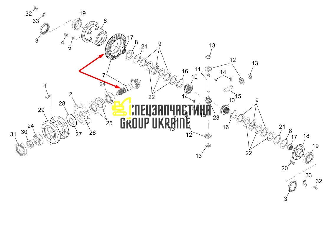 171.04.500.11 Главная (коническая) пара Dana Spicer