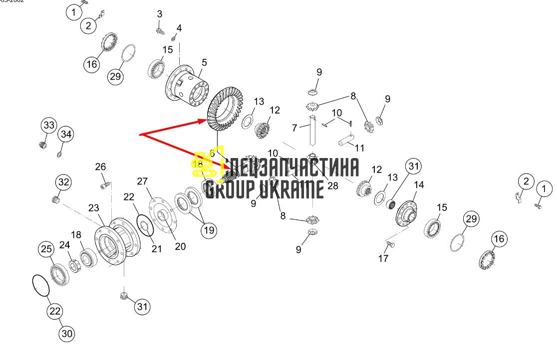 10047003 Главная (коническая) пара Liebherr