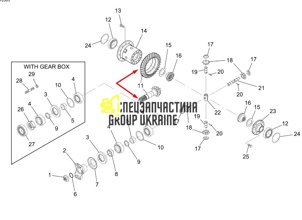 171.04.500.23 Главная (коническая) пара Dana Spicer