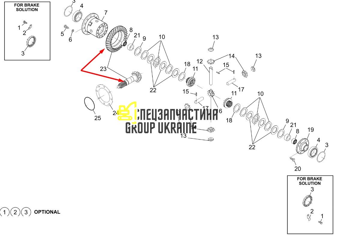 171.04.502.05 Главная (коническая) пара Dana Spicer