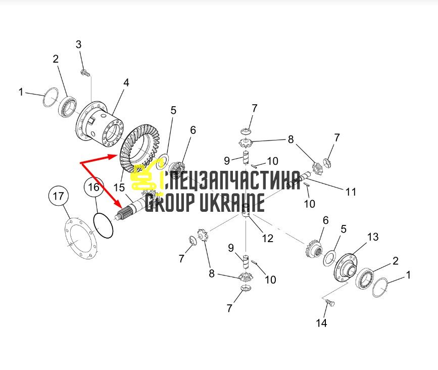 1000106912 Главная (коническая) пара Kramer