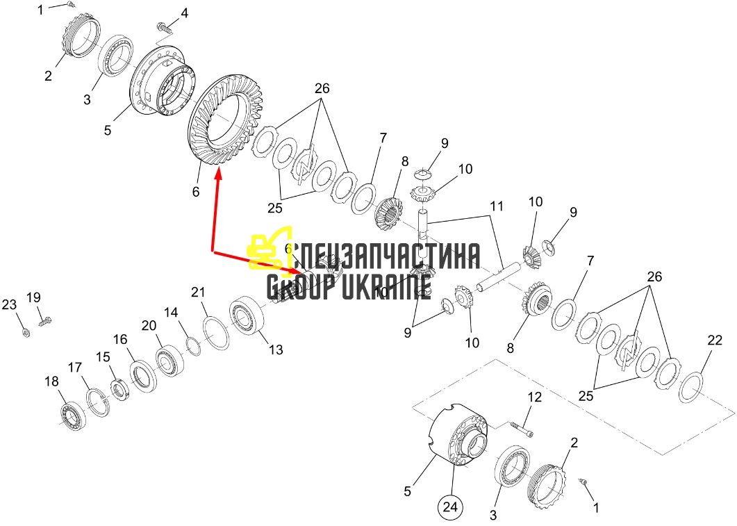 176.04.506.01 Главная (коническая) пара Dana Spicer