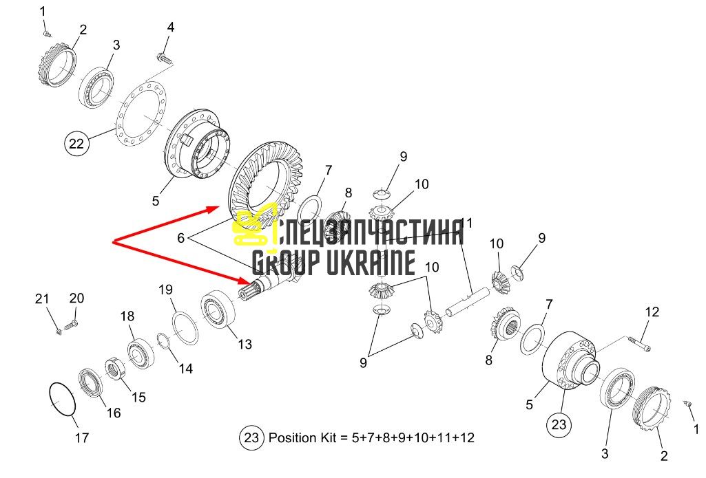 176.04.506.03 Главная (коническая) пара Dana Spicer