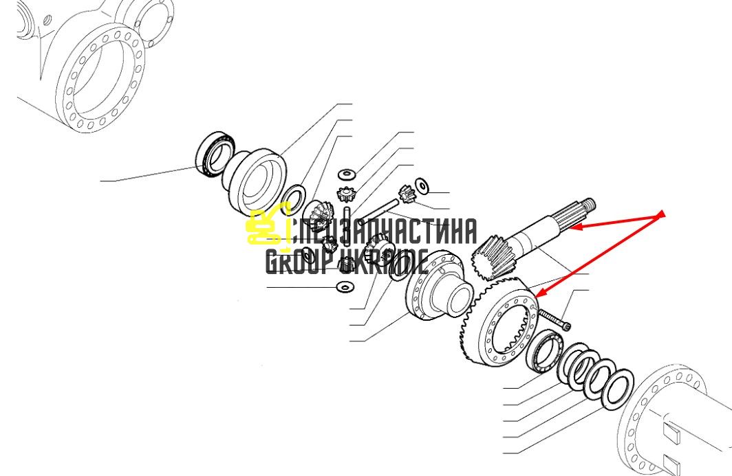 20g-23-h0p12 Главная (коническая) пара Komatsu