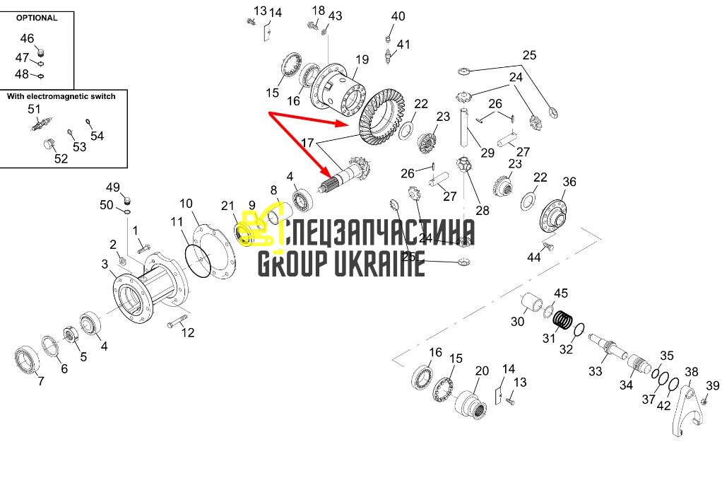 336030167 Главная пара (планетарка+хвостовик) BOMAG