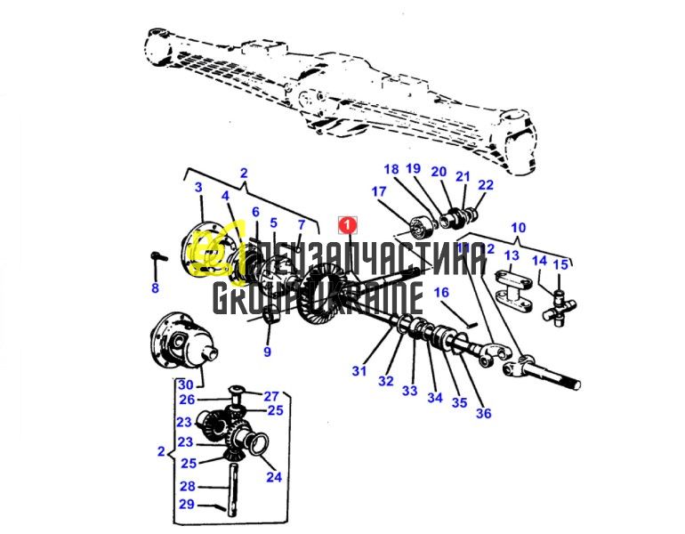 3426036m91 Главная (коническая) пара Massey Ferguson