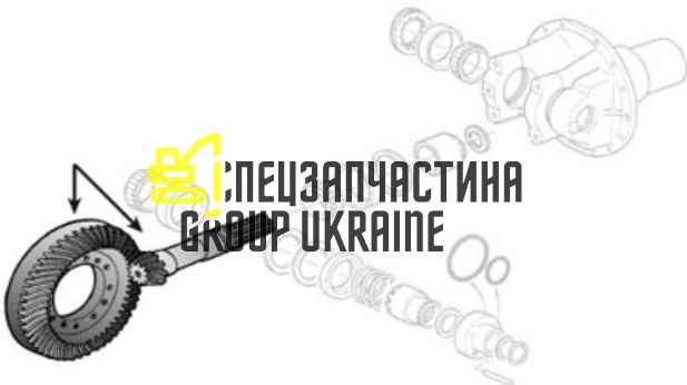 3427107M91 Главная (коническая) пара Z=9/31 Massey Ferguson