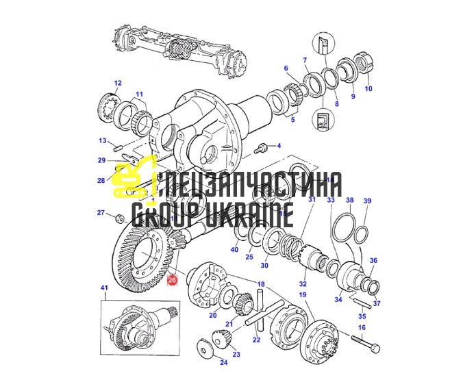 3429069m91 Главная (коническая) пара Z=8/38 Massey Ferguson