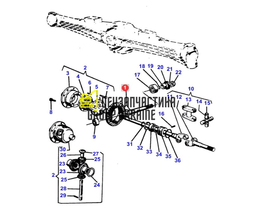 3427496m91 Главная (коническая) пара Z=10/39 Massey Ferguson