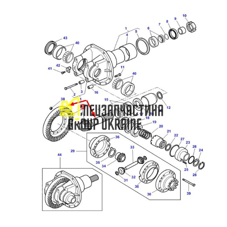 3764020m91 Главная (коническая) пара Z=9/37 Massey Ferguson