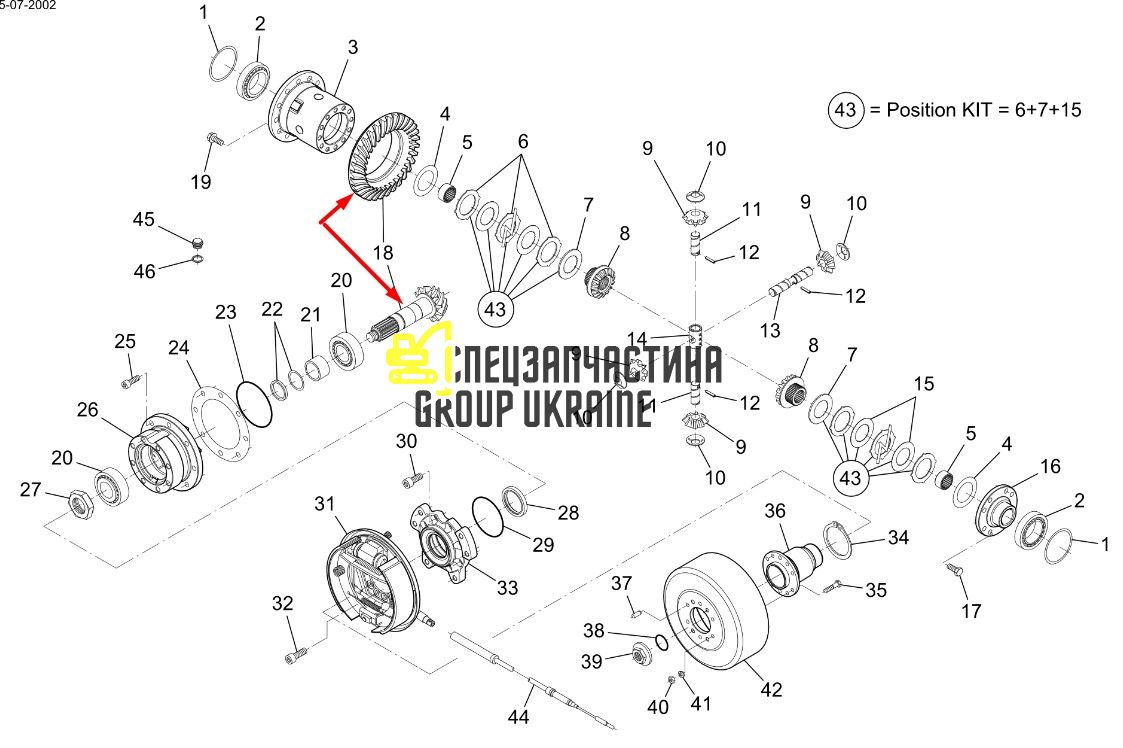 4104202A Главная (коническая) пара Manitou